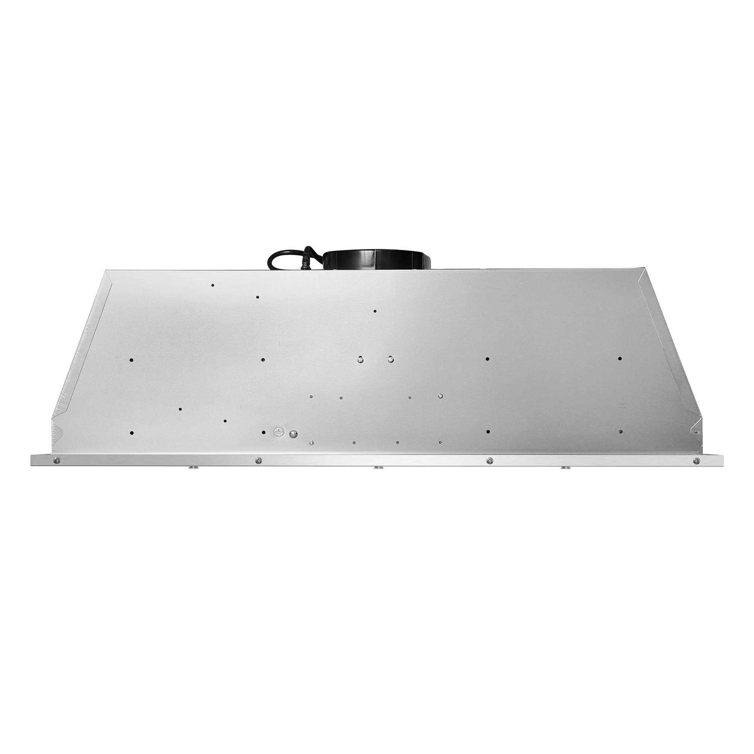 Cosmo 36 in. Insert Range Hood with Push Button Controls, 3-Speed Fan, LED Lights and Permanent Filters in Stainless Steel - Image 4