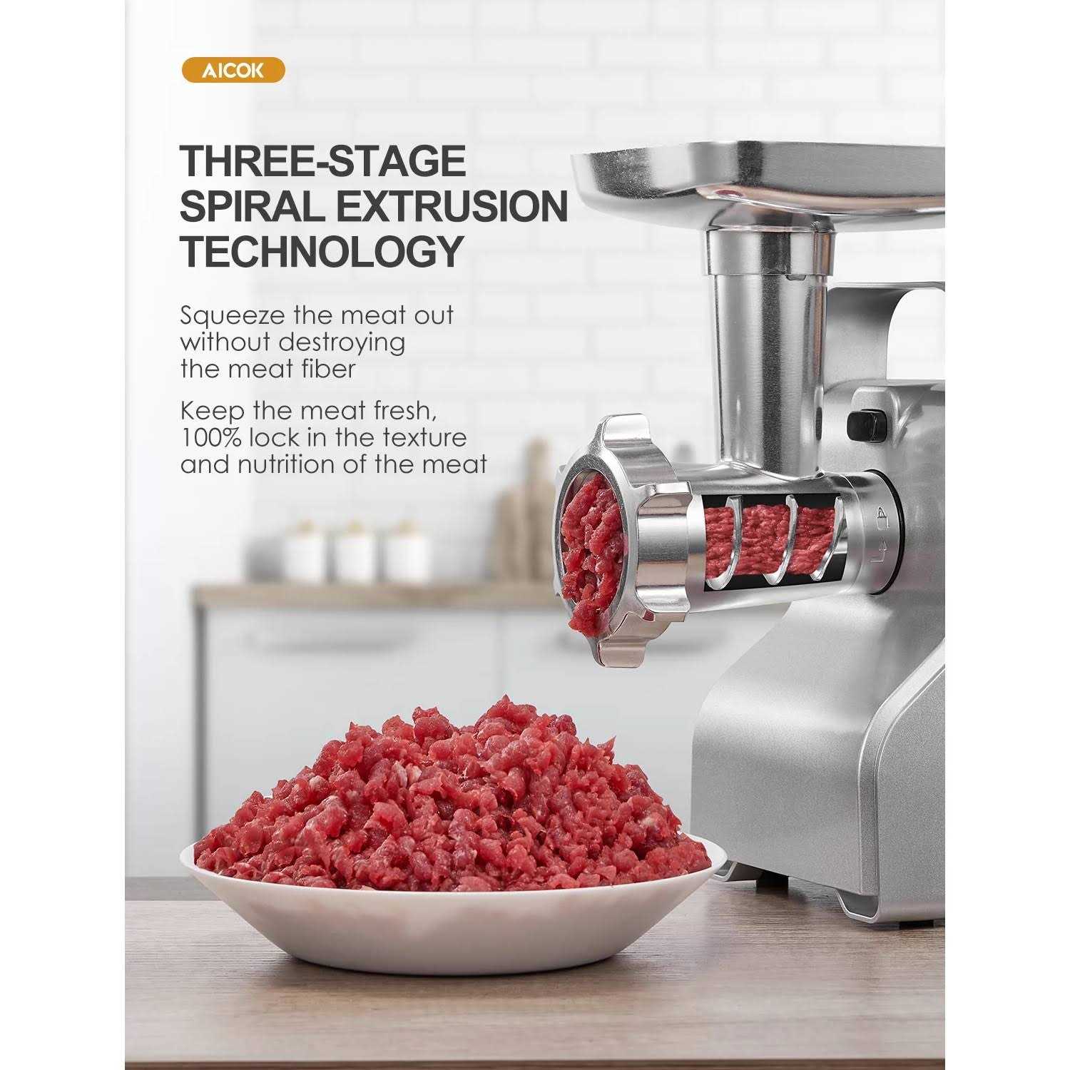 Alternative view of Heavy Duty Electric Meat Grinder 3000w Max 5 in 1 Sausage Stuffer