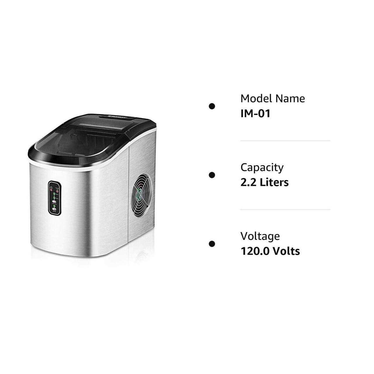 Euhomy Ice Maker Machine Countertop 26 lbs in 24 Hours 9 Cubes Ready Mins - Image 3