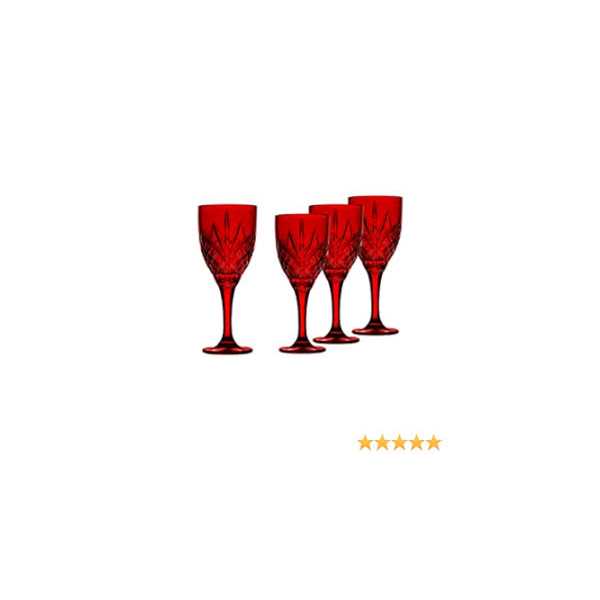 Godinger Dublin Crystal Red Goblet - Image 2