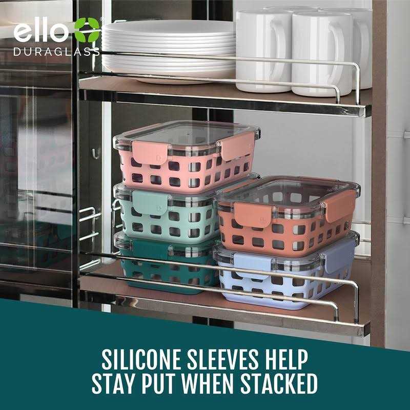 Ello Duraglass Glass Food Storage Meal Prep Containers - Image 4