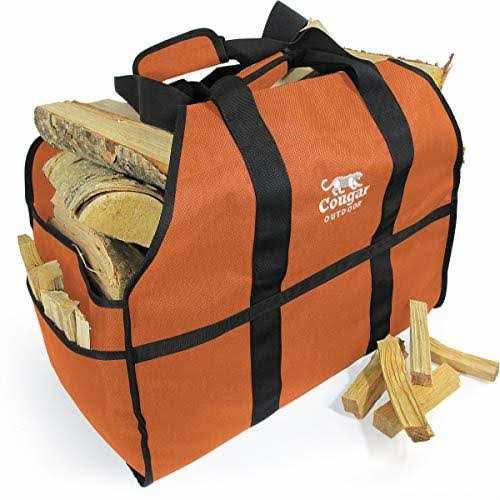 Cougar Outdoor Firewood Carrier Log Carrier Waterproof Heavy Duty Extra Large Capacity Canvas Wood Carrying Bag for Firewood - Image 3