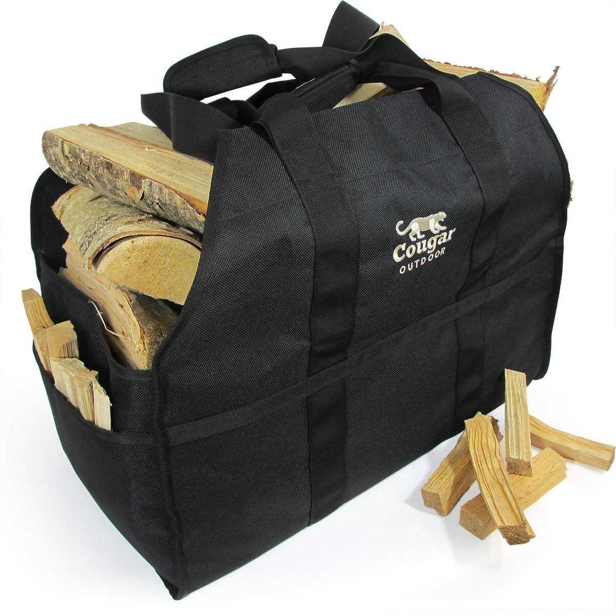 Cougar Outdoor Firewood Carrier Log Carrier Waterproof Heavy Duty Extra Large Capacity Canvas Wood Carrying Bag for Firewood - Image 5
