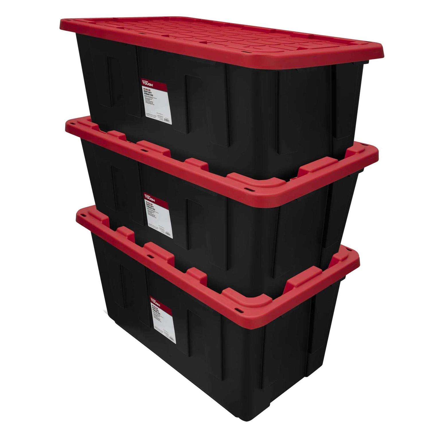Hyper Tough Snap Lid Plastic Storage Bin Container