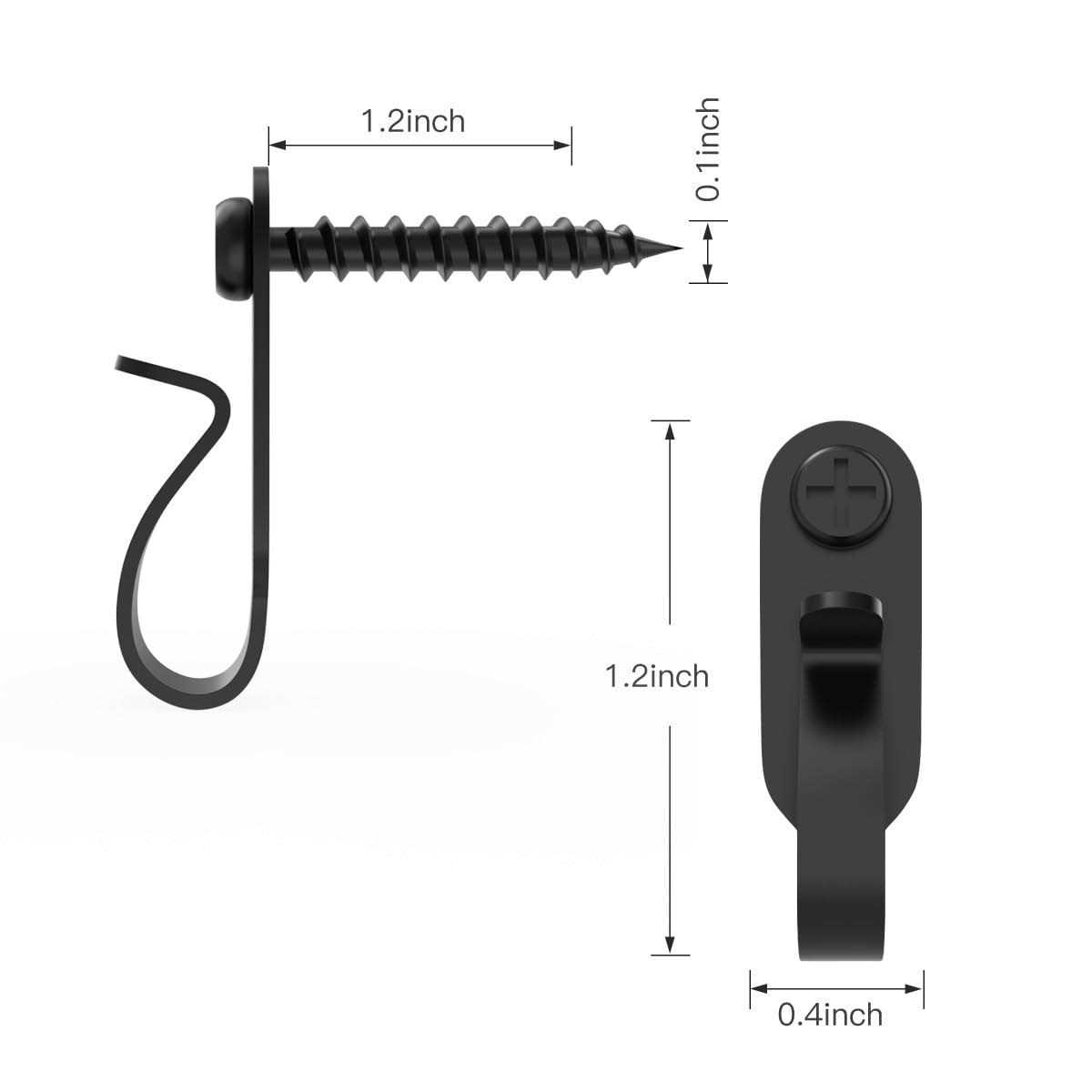 GEZIDEA Light Hanger Hooks,Screw Hooks for Hanging Christmas Light,Light Wire and Led Fairy Led Light Clips,Stainless Steel - Image 2