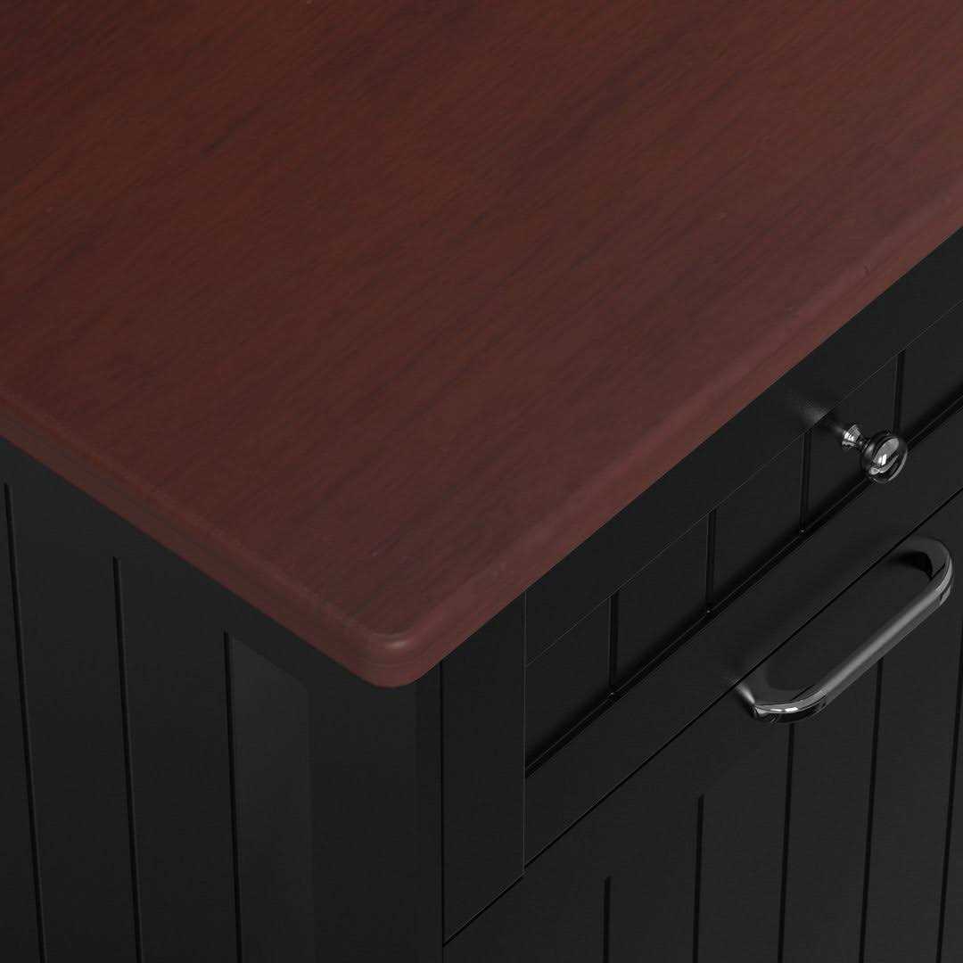 Alternative view of Double Tilt Out Trash Cabinet 10 Gallon Wooden Free Standing Tolead