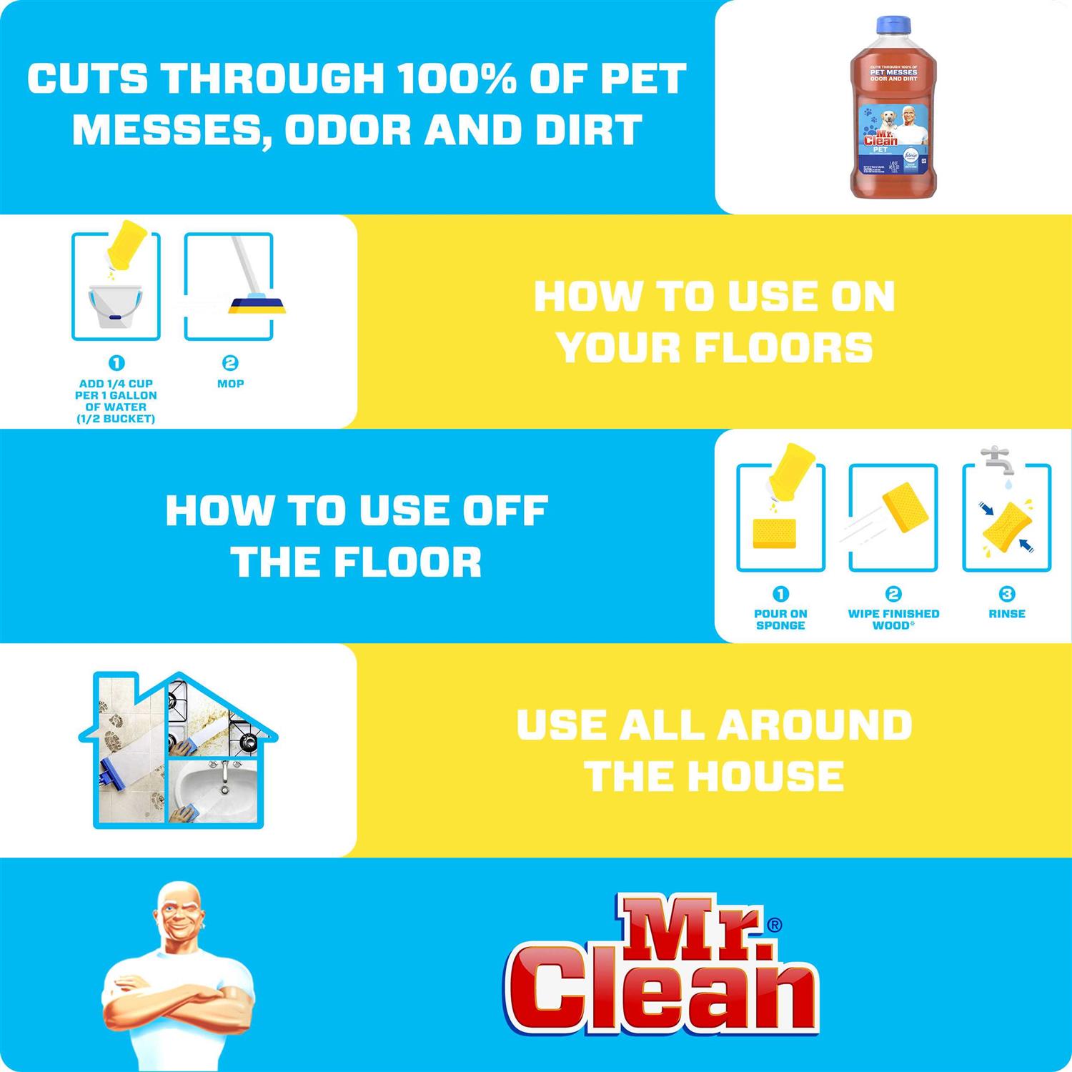 Mr. Clean Pet Multi Surface Cleaner with Febreze - Image 2
