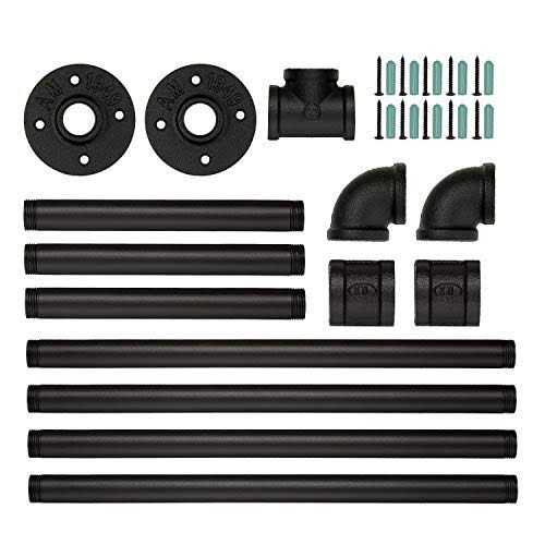 GREENSTELL Clothes Rack 36.2 Inch Industrial Pipe Wall Mounted Garment Rack - Image 3