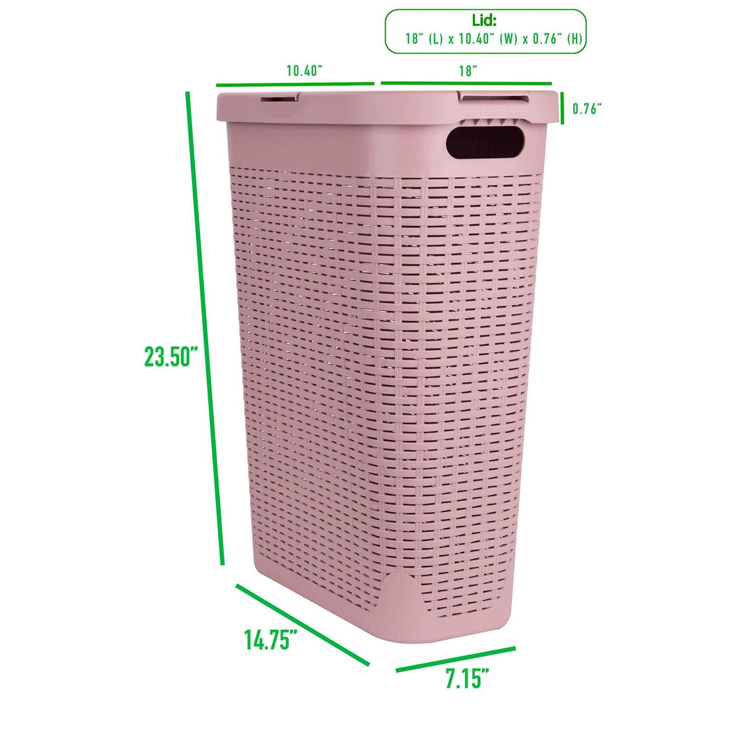 Mind Reader Basket Slim Laundry Hamper - Image 4