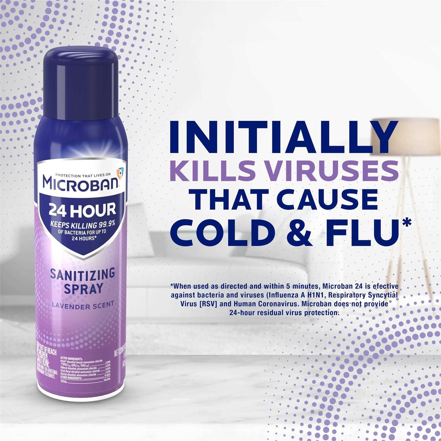 Microban 24 Hour Disinfectant Sanitizing Spray - Image 5