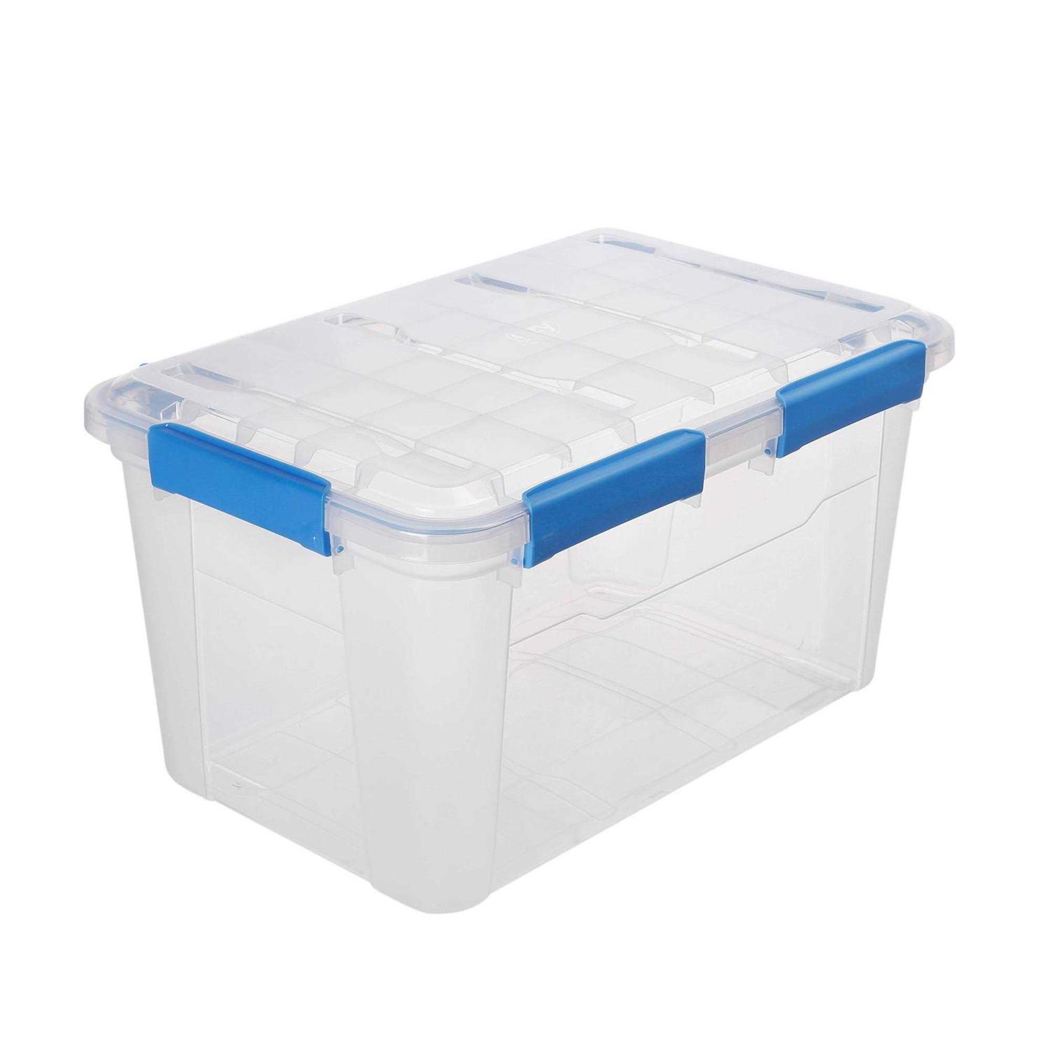 Ezy Storage IP67 Rated Waterproof Plastic Storage Tote with Lid