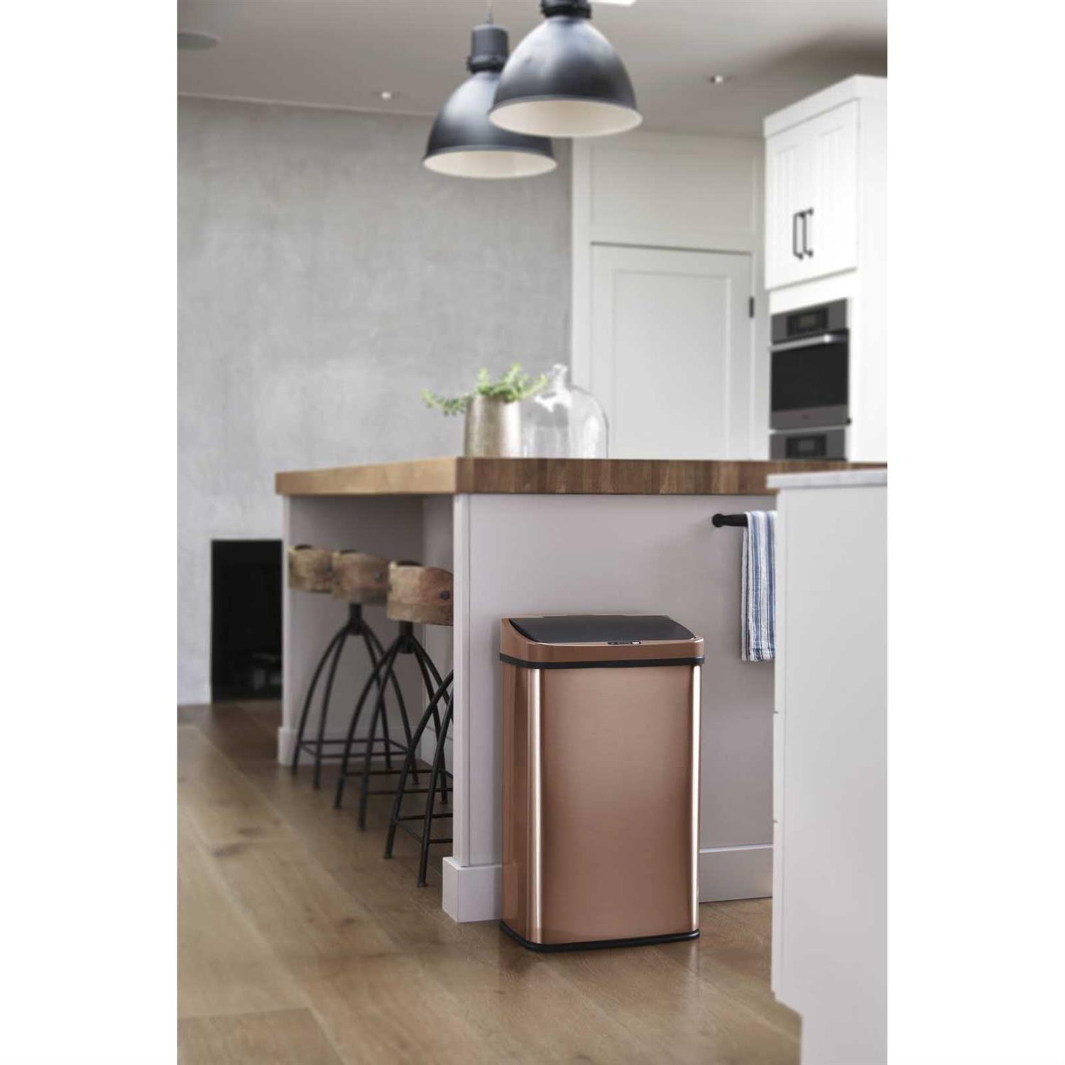 Nine Stars 13.2-gal. Stainless Steel Sensor Trash Can - Image 5