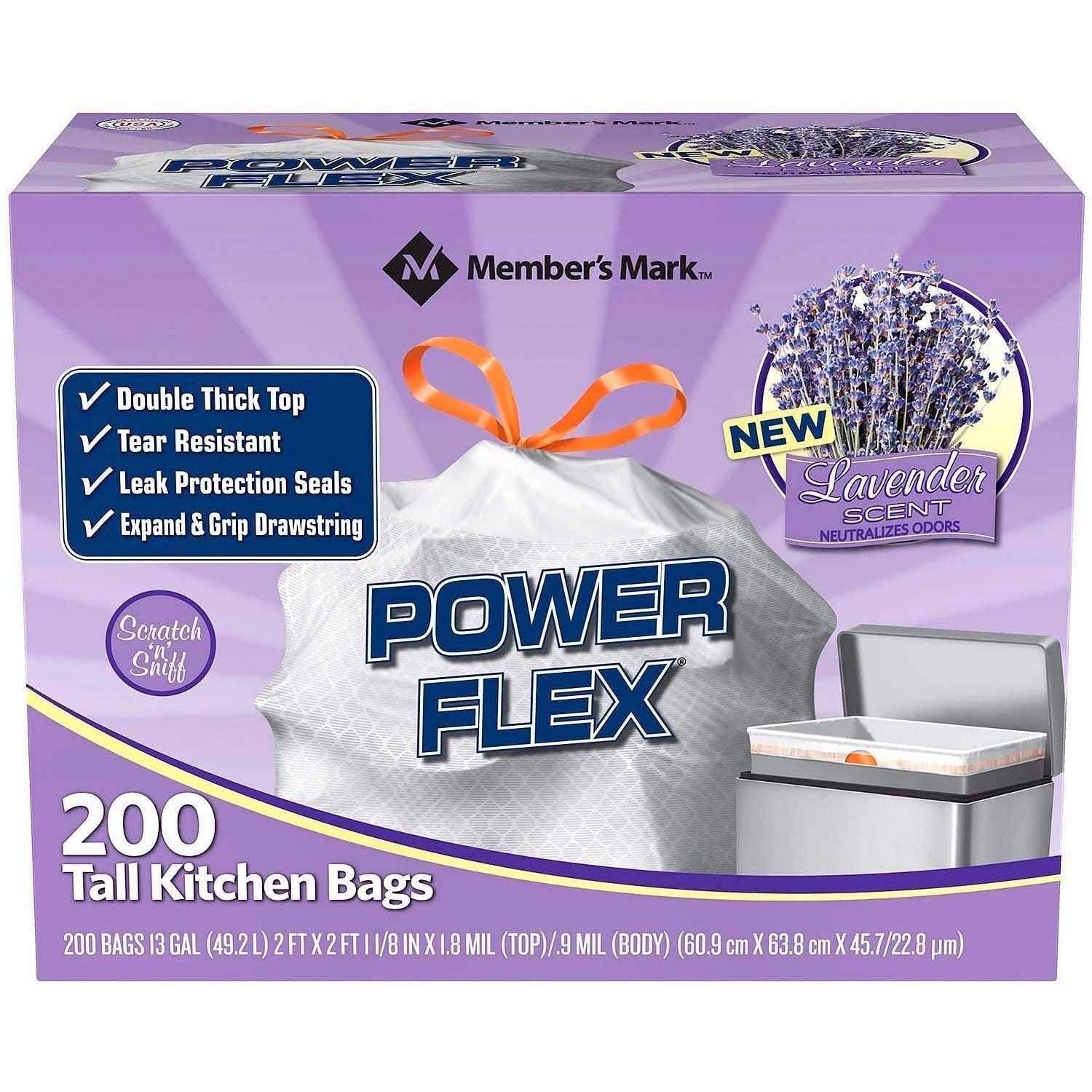Member's Mark Power Flex Tall Kitchen Drawstring Bags - Image 3