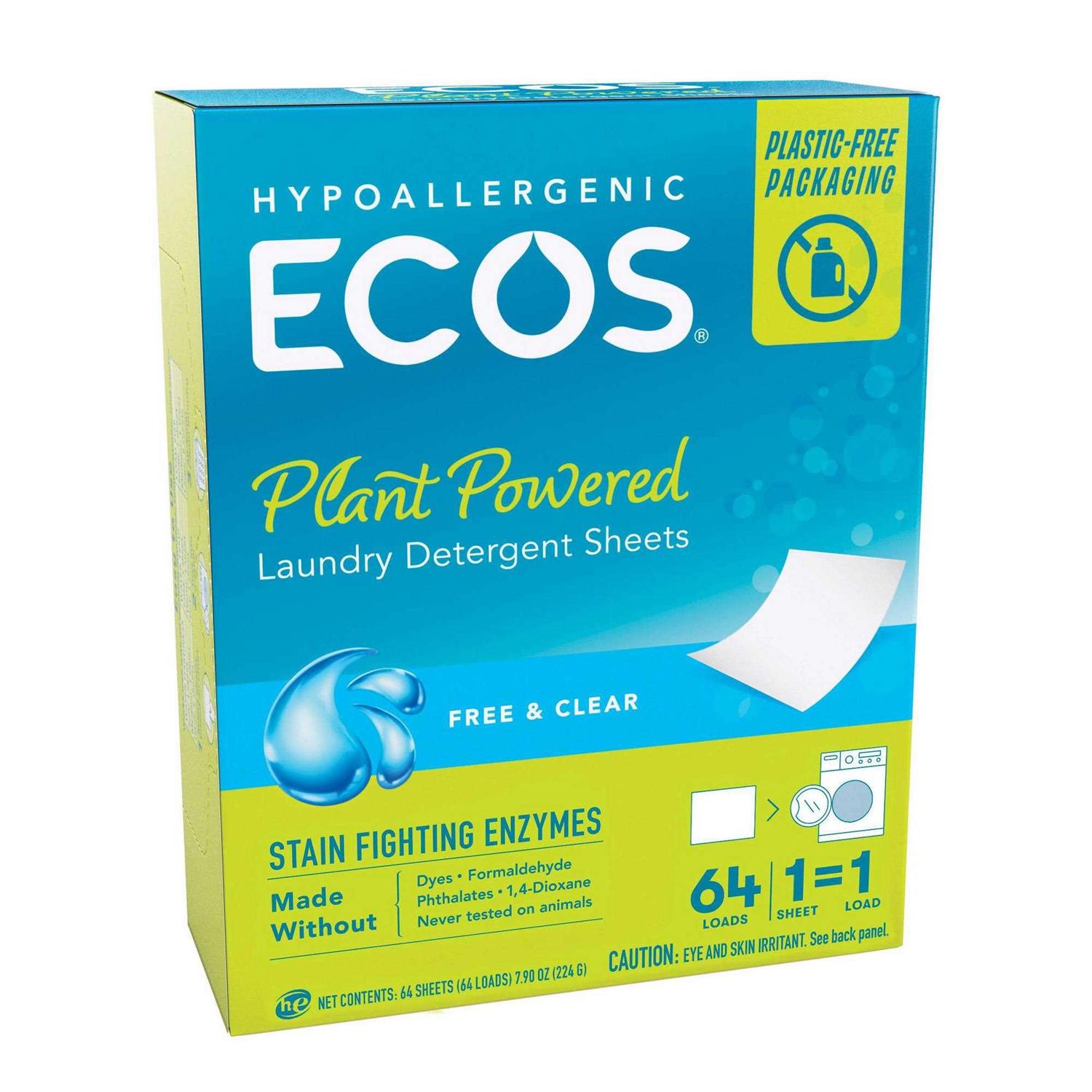 Ecos Free & Clear Plant Powered Laundry Detergent Sheets - Image 5