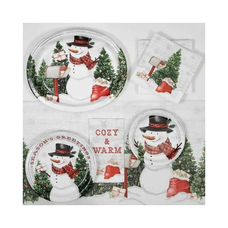 Holiday Time Snowman in Winter Wonderland Napkins 6.5 in x 6.5 - Image 2