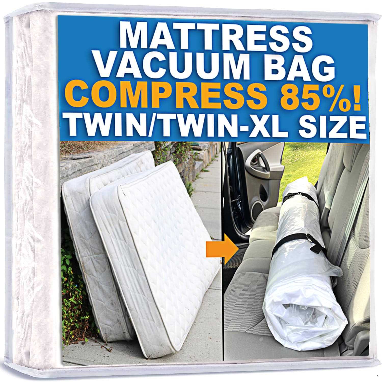 Mattress Vacuum Bag, Sealable Bag for Memory Foam or Inner Spring