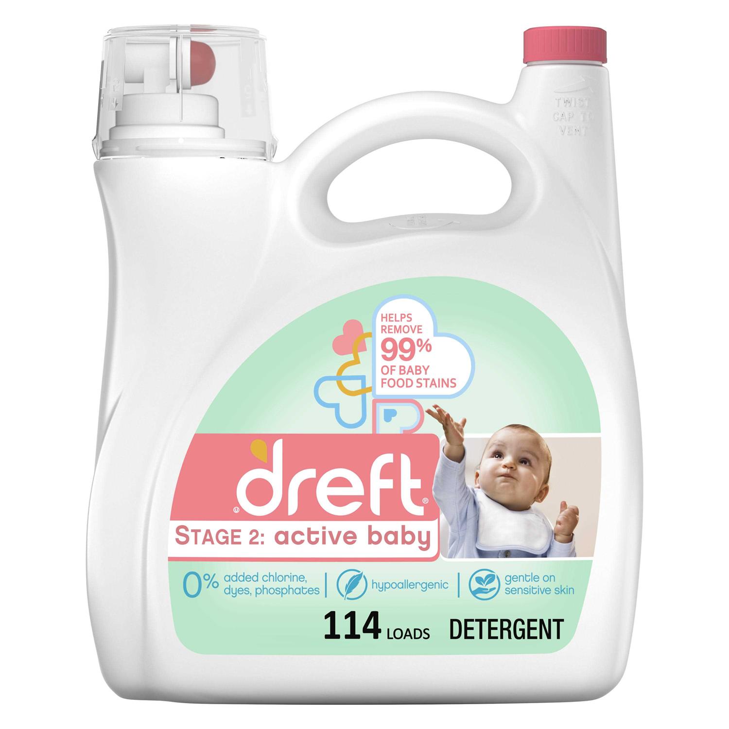 Dreft Active Baby Liquid Laundry Detergent Stage 2