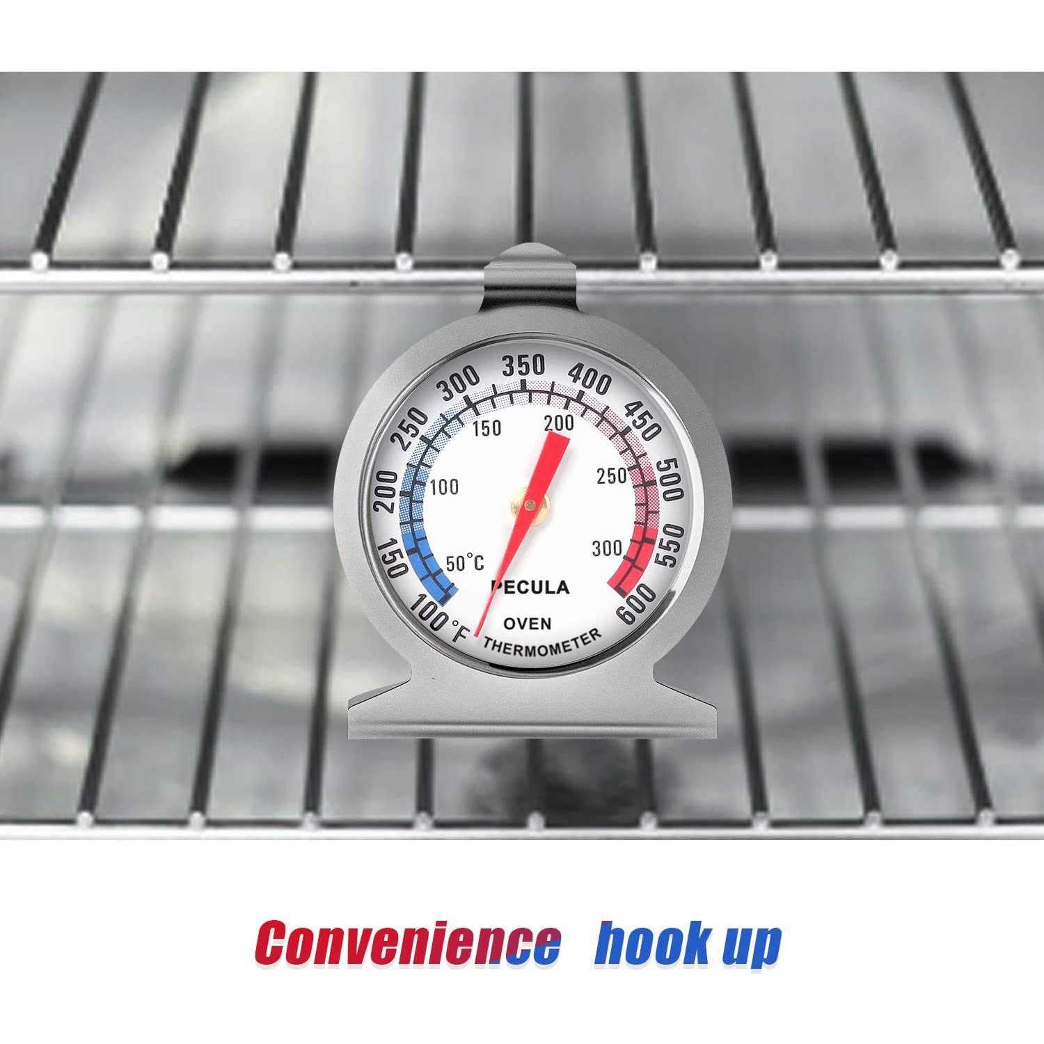 Oven Thermometer 50-300°C/100-600°F Oven Grill Fry Chef Smoker Analog Thermometer Instant Read Stainless Steel Kitchen Cooking Thermometer - Image 2