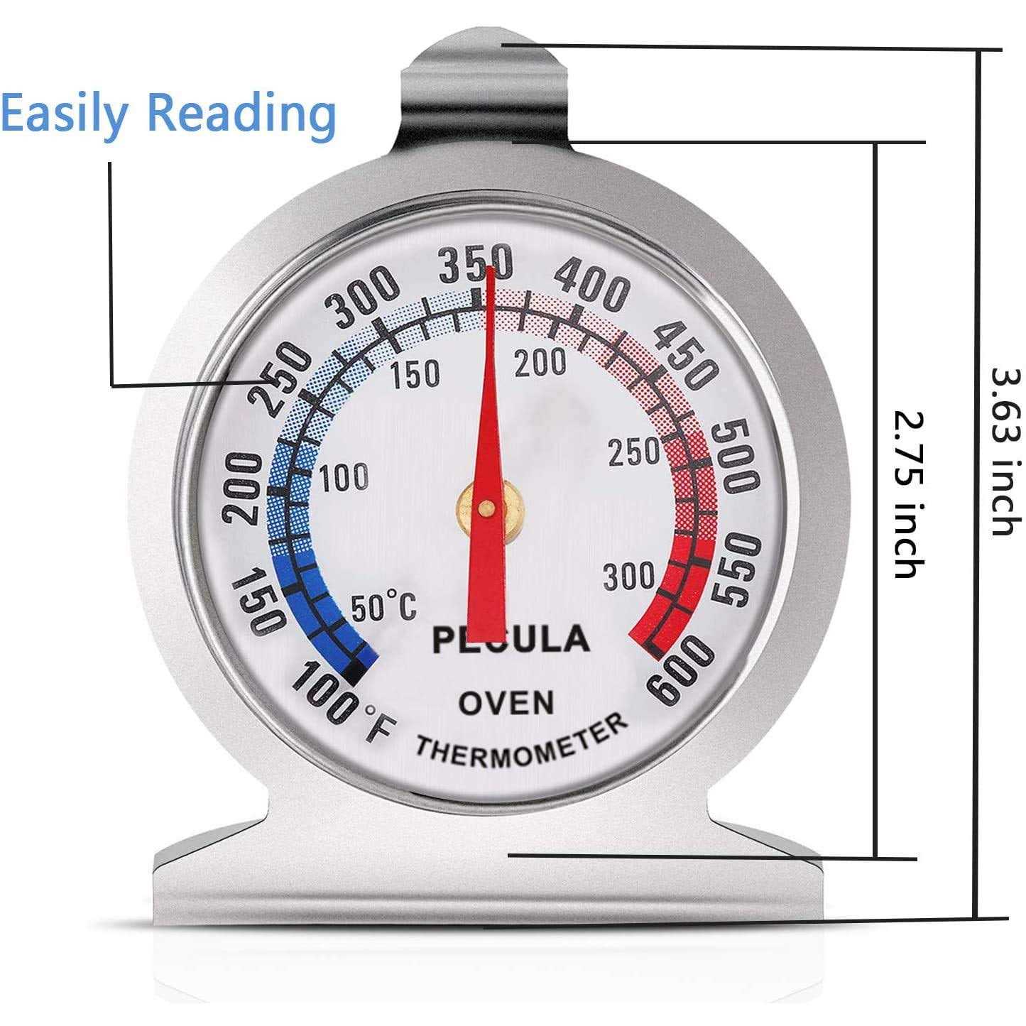 Oven Thermometer 50-300°C/100-600°F Oven Grill Fry Chef Smoker Analog Thermometer Instant Read Stainless Steel Kitchen Cooking Thermometer - Image 4
