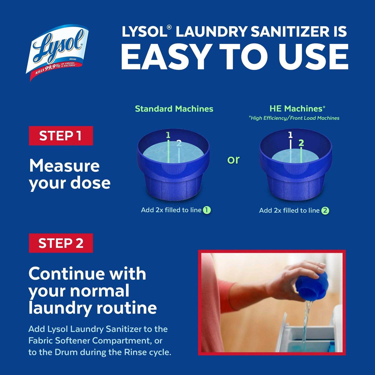Lysol Linen Laundry Sanitizer - Image 3