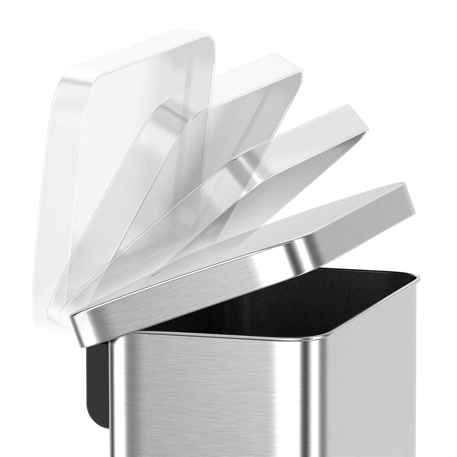 Qualiazero 20 Gallon Trash Can Stainless Steel Step On Kitchen Trash Can - Image 4