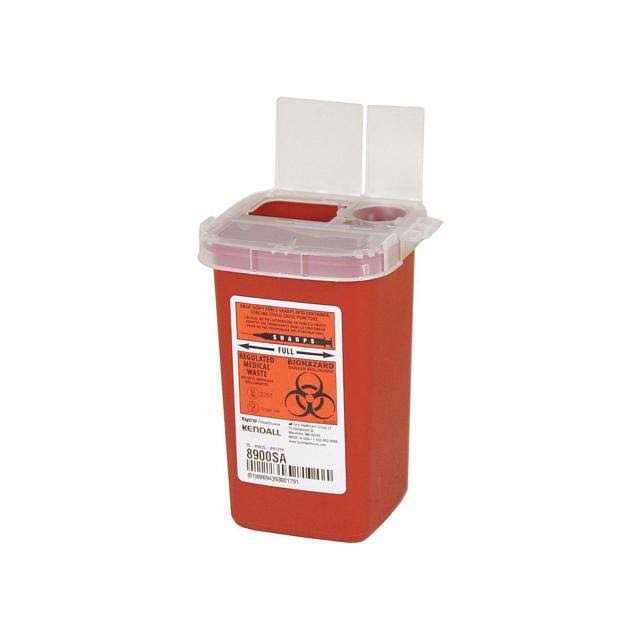 Covidien Sharps 1 Quart Sharps Container Flip Top - Home & Office ...