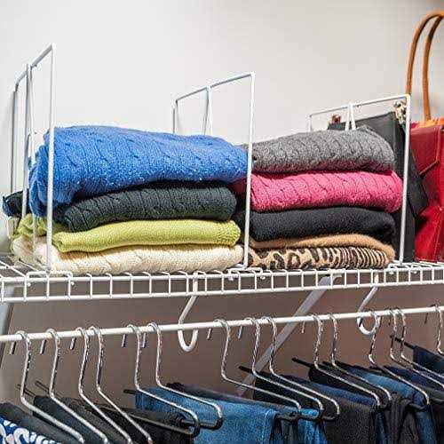 Evelots Wire Shelf Dividers-8 Pack-Closet Storage & Organization for Office/Pantry/Garage-Shelf Separator-Easy Clip-No Tool-Plastic Coated Steel - Image 5