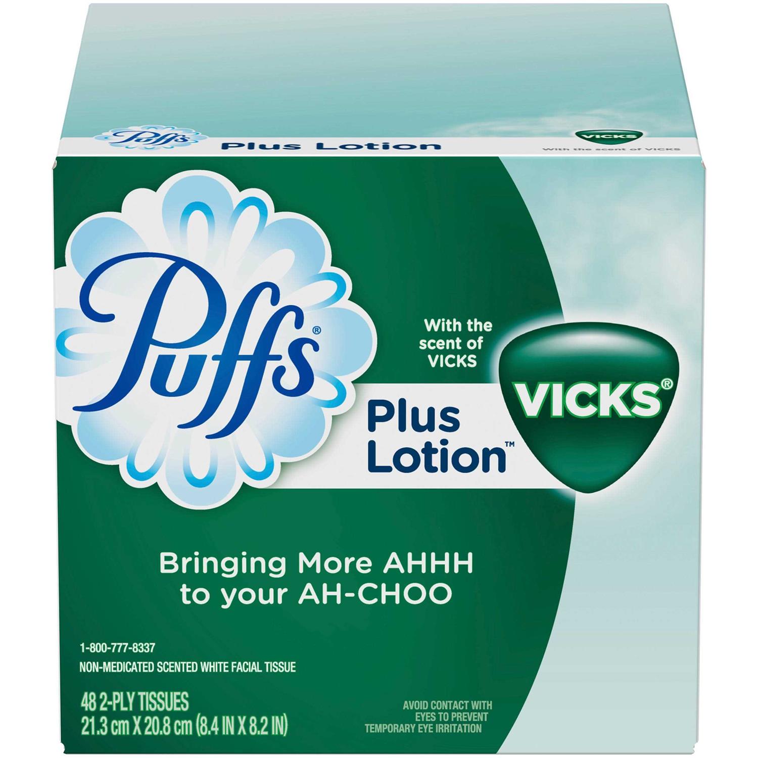 Puffs Plus Lotion Facial Tissues with Vicks Scent, 2-Ply - 48 count - Image 5