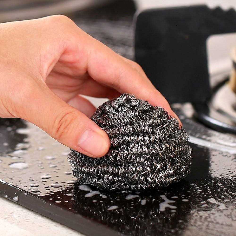 Ktojoy 6 Pack Stainless Steel Wool Scrubber Scrubbing Scouring Pad Steel Wool Scrubber for Kitchens Bathroom and More - Image 5