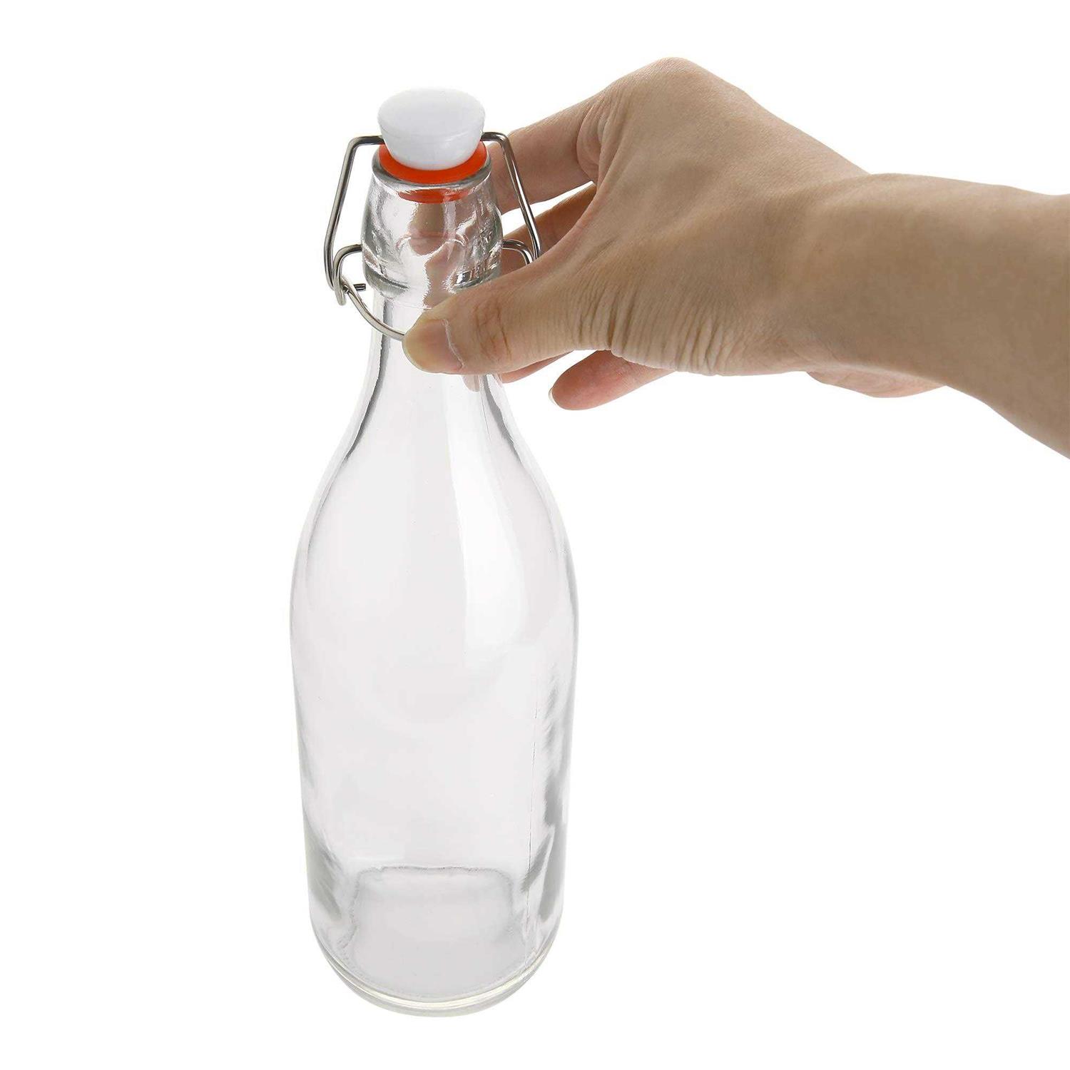 Flip Top Glass Bottle Swing Top Brewing Bottle with Stopper for Beverages - Image 4