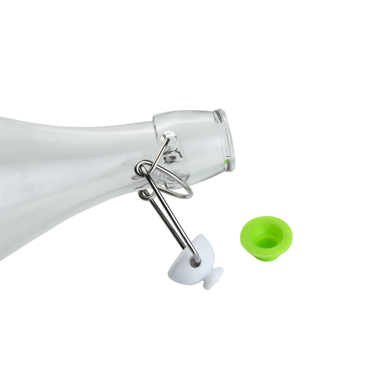 Flip Top Glass Bottle Swing Top Brewing Bottle with Stopper for Beverages - Image 5
