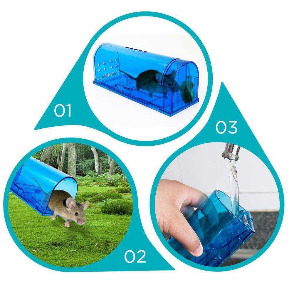 Humane Mouse Trap Catch and Release Mouse Traps That Work 2 Pack mice Trap No Kill for mice/Rodent Pet Safe Best Indoor/Outdoor - Image 3