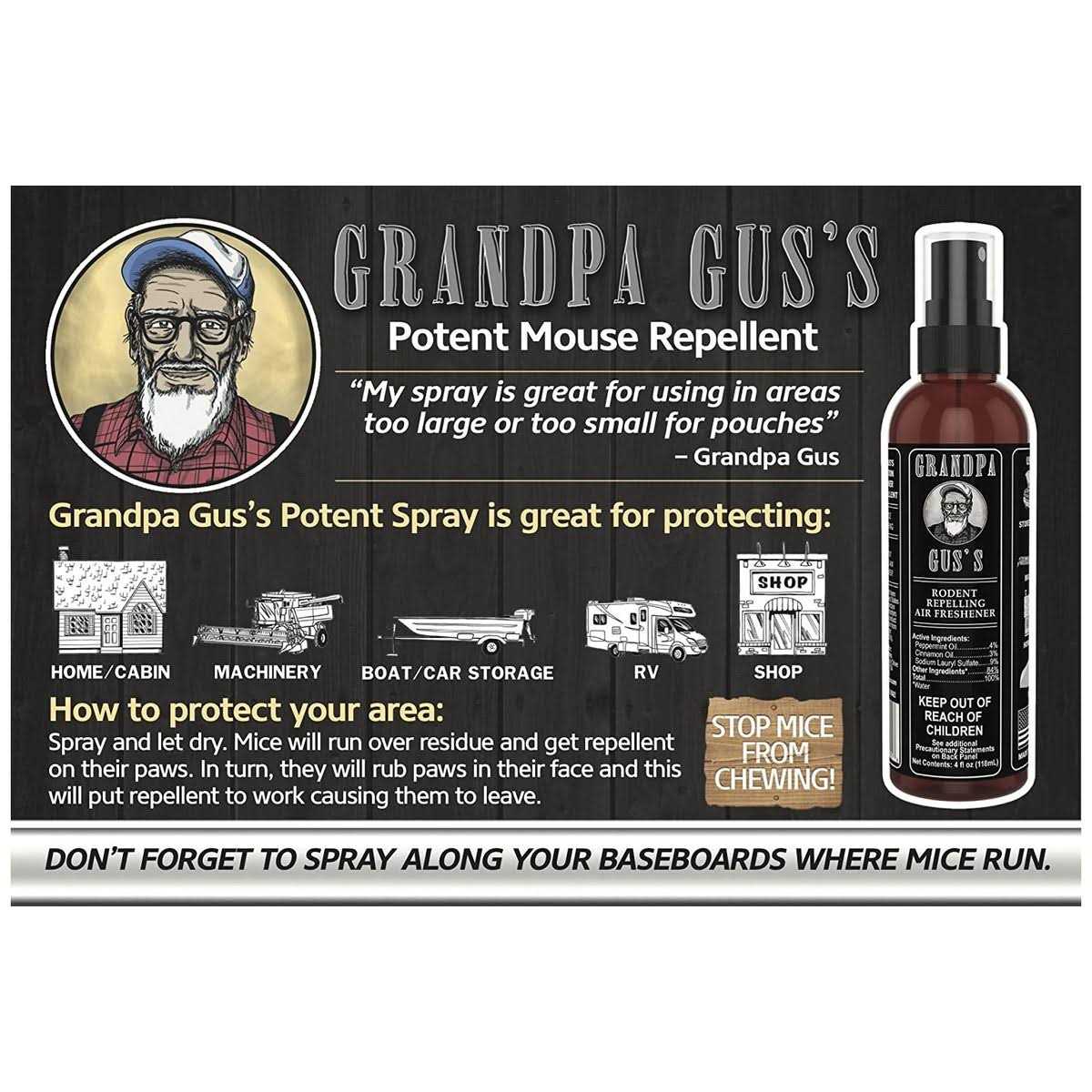 Grandpa Gus's Mouse Repellent Spray - Image 2