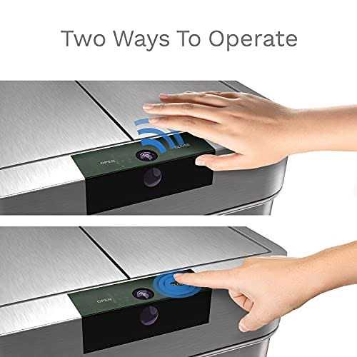 Homelabs Automatic Trash Can for Kitchen Stainless Steel Garbage Can with No Touch Motion Sensor Butterfly Lid and Infrared Technology - Image 3