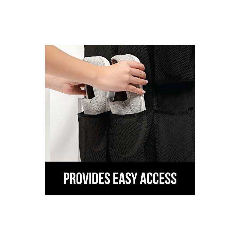 Gorilla Grip Slip Resistant Breathable Space Saving Mesh Large 24 Pocket Shoe Organizer - Image 5