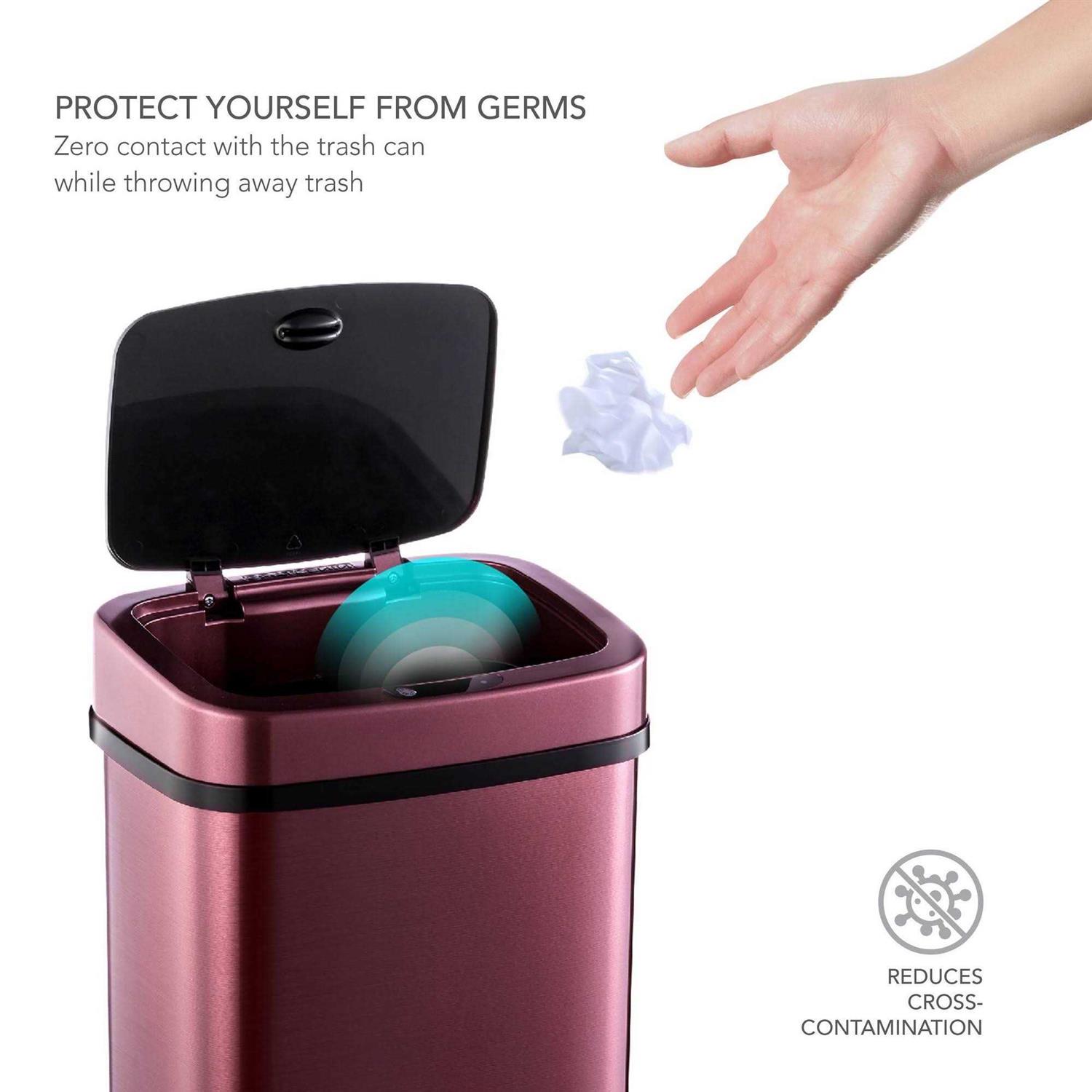 Nine Stars Rectangular Motion Sensor Trash Can - Image 4