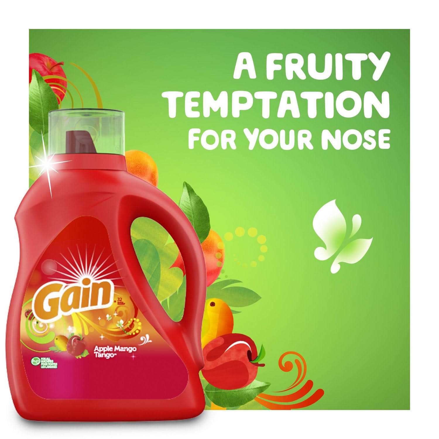 Gain Aroma Boost Liquid Laundry Detergent Apple Mango Tango Scent - Image 2