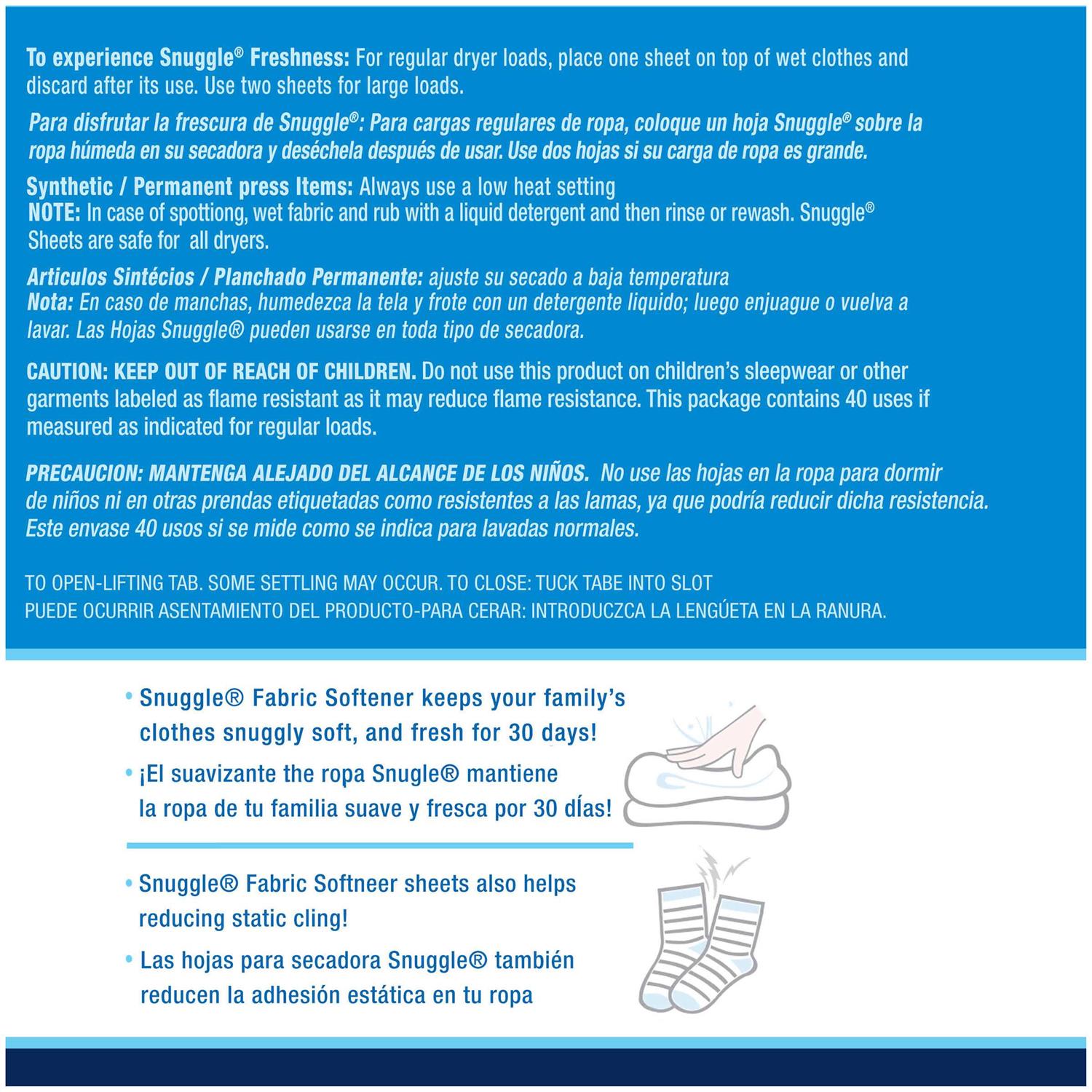 Snuggle Fabric Softener Dryer Sheets - Image 4