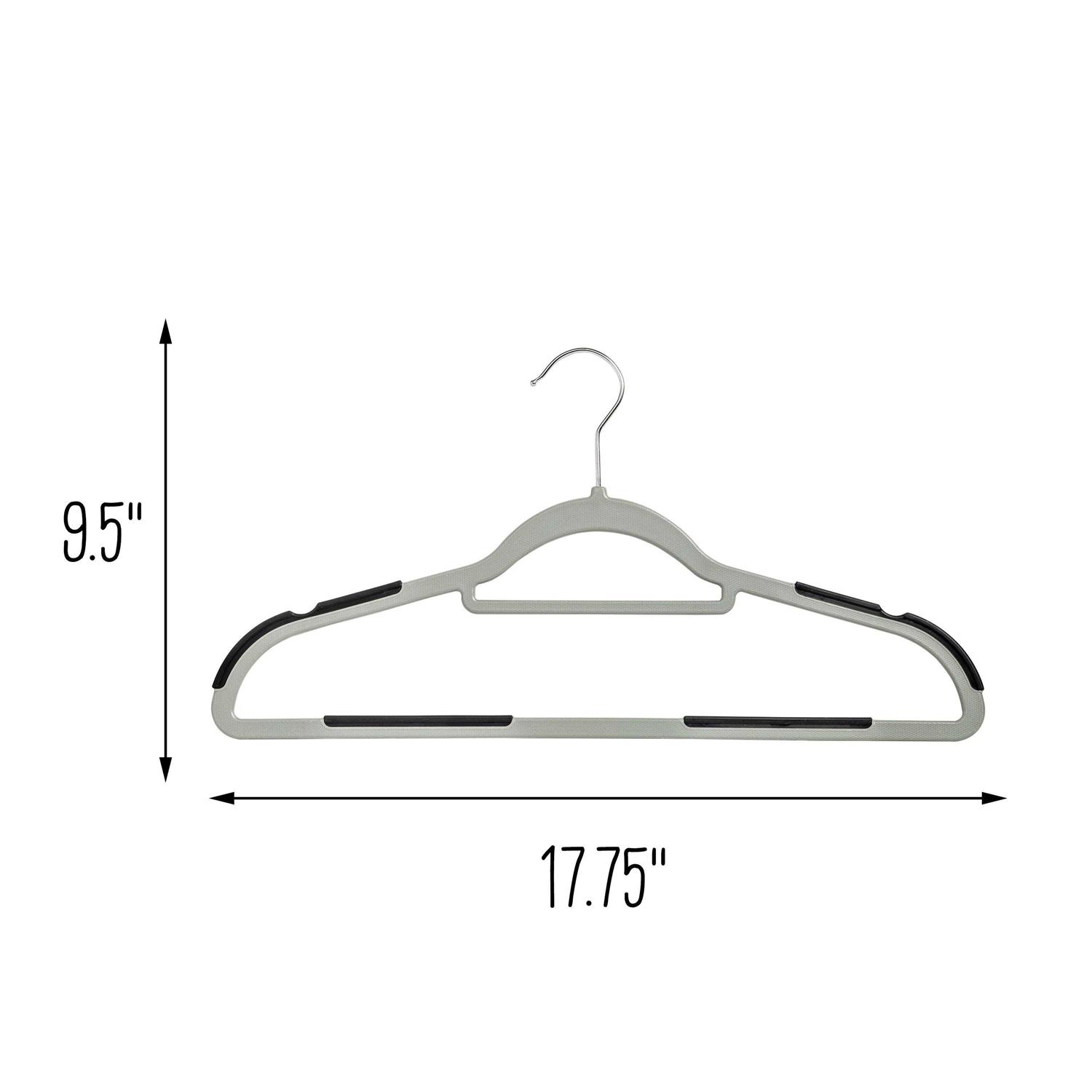 Honey Can Do No-Slip Rubber Grip Plastic Hangers - Image 2