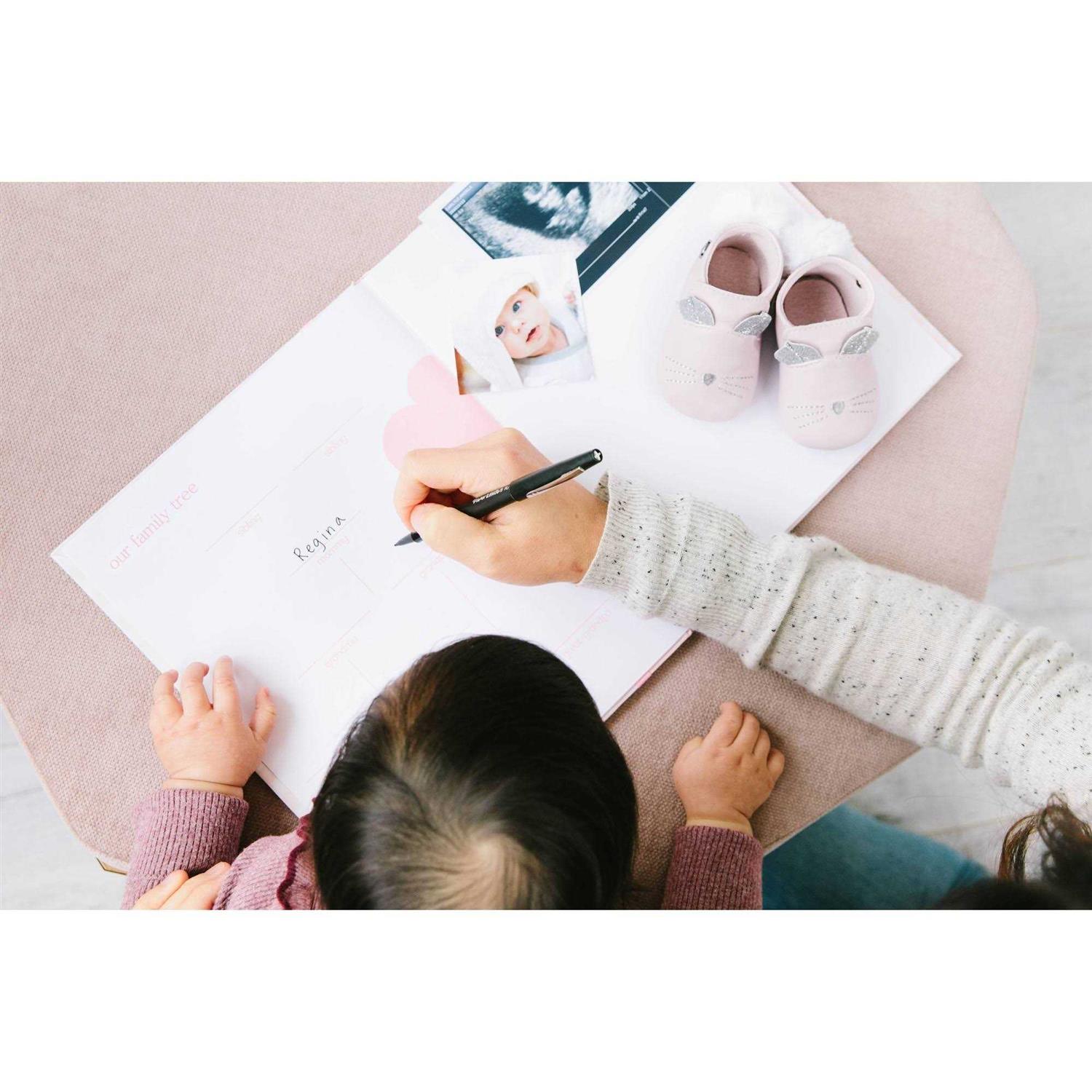 Pearhead Linen Baby Memory Book and Clean-Touch Ink Pad - Image 4