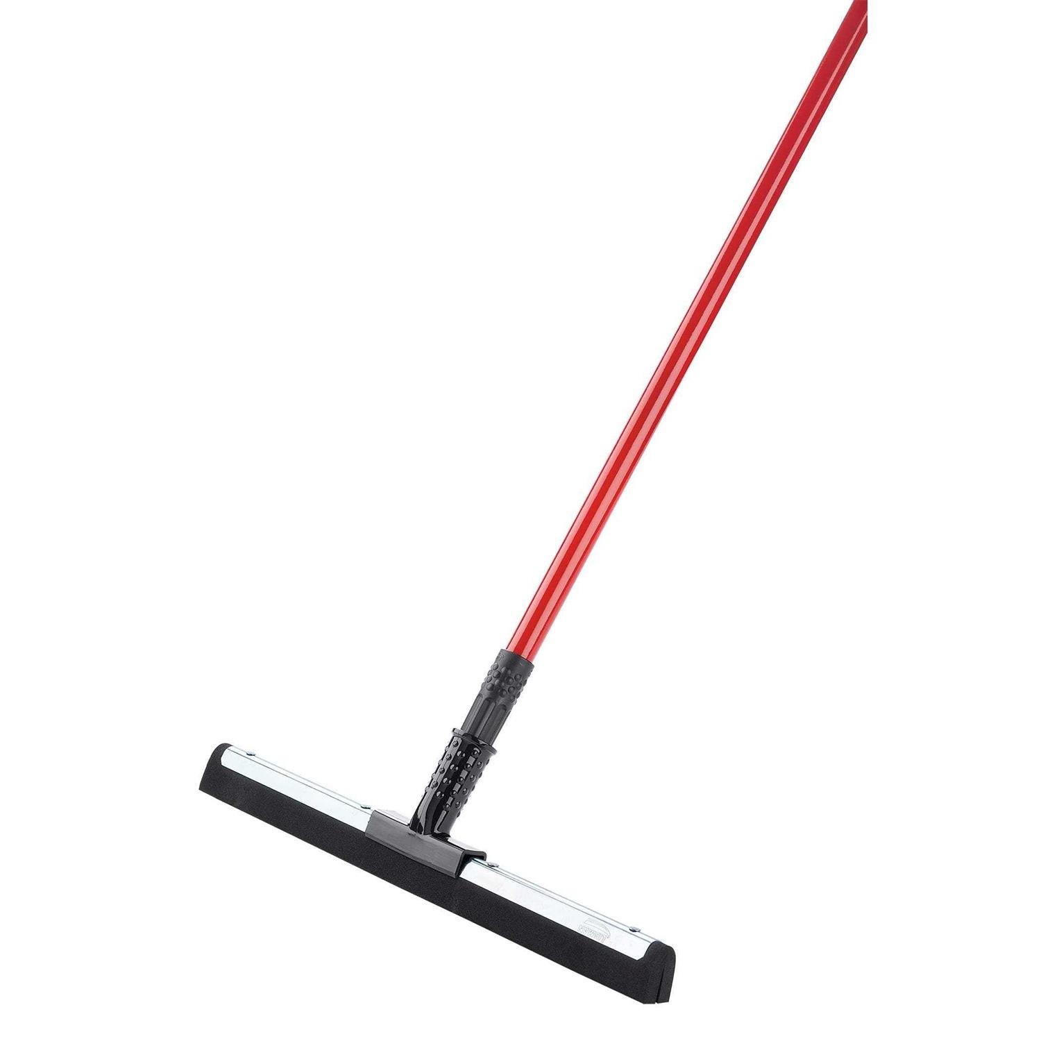 Libman 20 Rubber Floor Squeegee With Red Powder Coated Steel Handle - Image 2