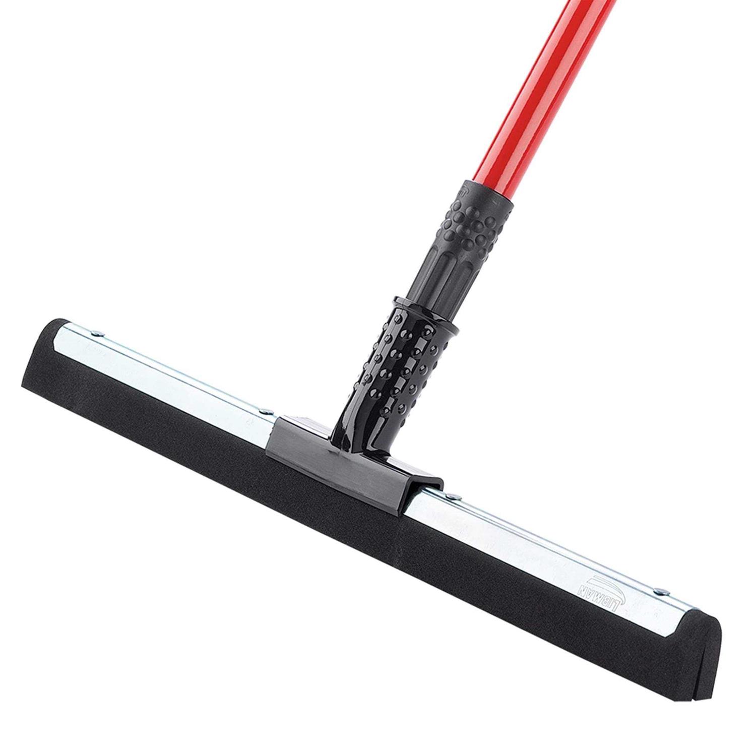 Libman 20 Rubber Floor Squeegee With Red Powder Coated Steel Handle - Image 4