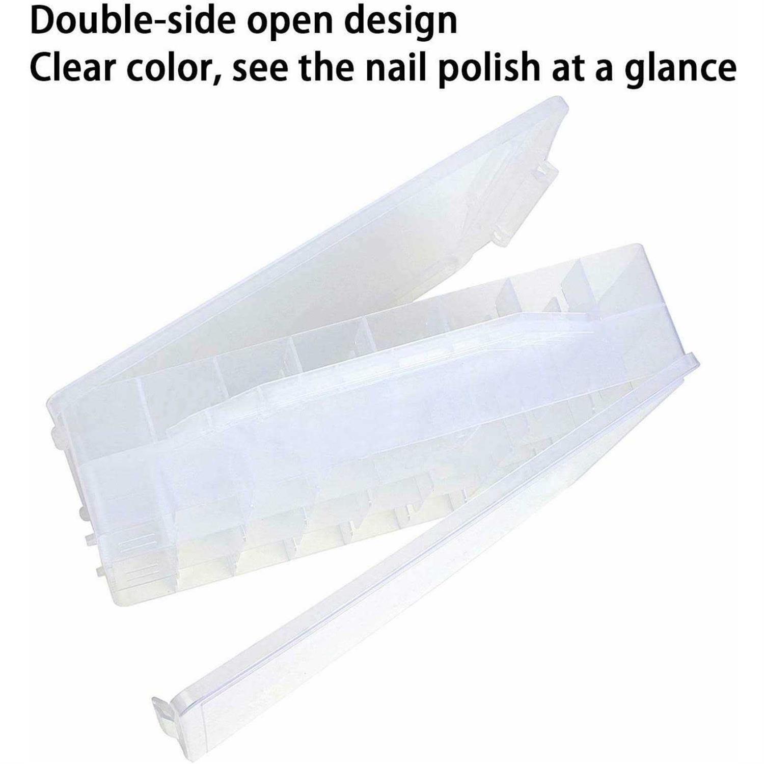 Kissbuty Universal Nail Polish Holder Organizer for 48 Bottles Adjustable Dividers Space Saver - Image 3