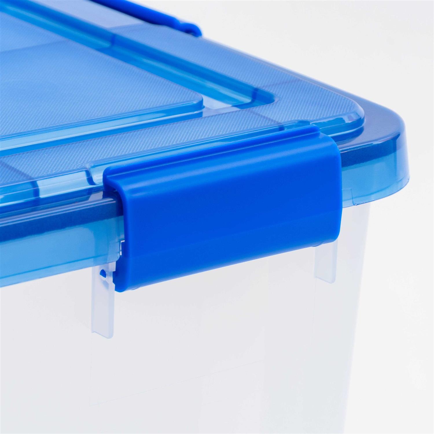 IRIS Clear Plastic Storage Blue Lid - Image 2
