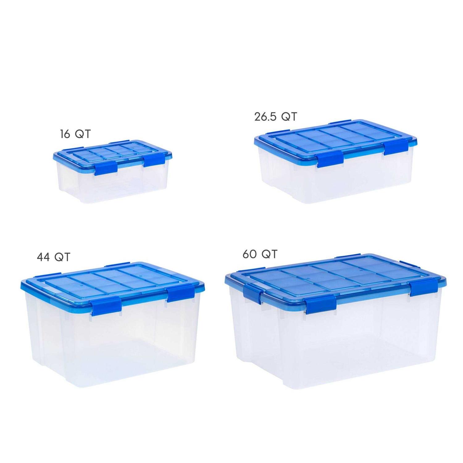 IRIS Clear Plastic Storage Blue Lid - Image 3