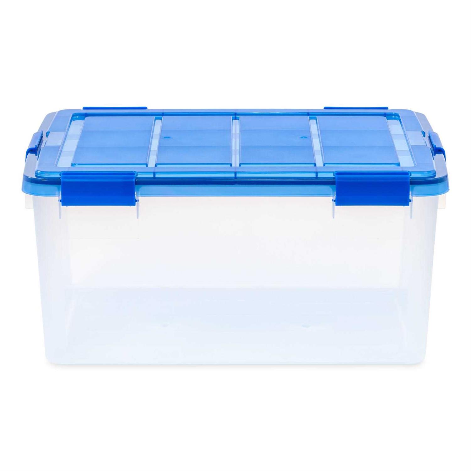 IRIS Clear Plastic Storage Blue Lid - Image 4