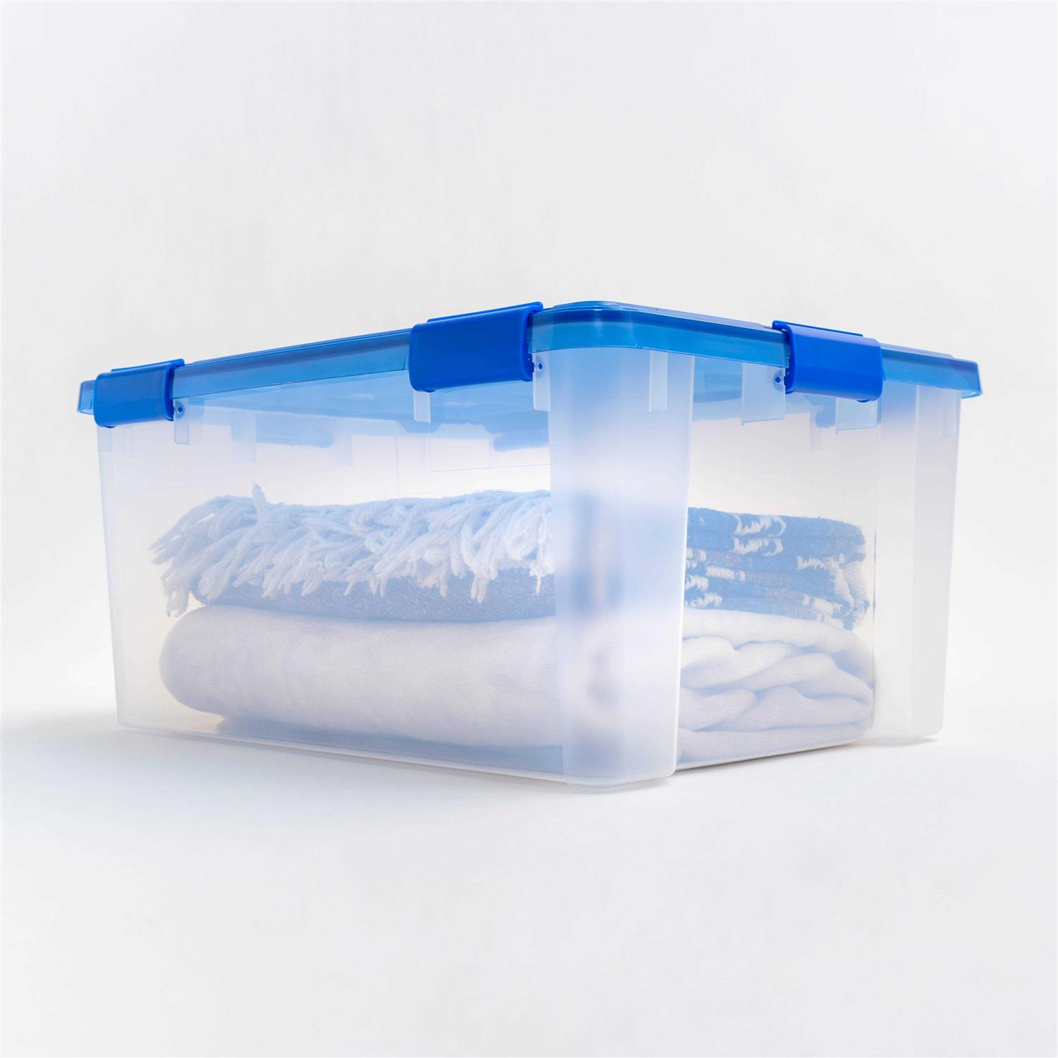 IRIS Clear Plastic Storage Blue Lid - Image 5