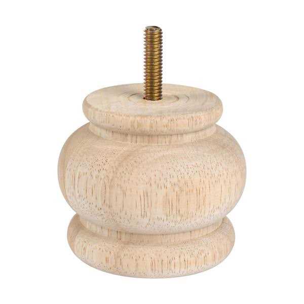 Outwater 4 in. x Unfinished Solid Hardwood Round Bun Foot 3P5.11 - Image 4
