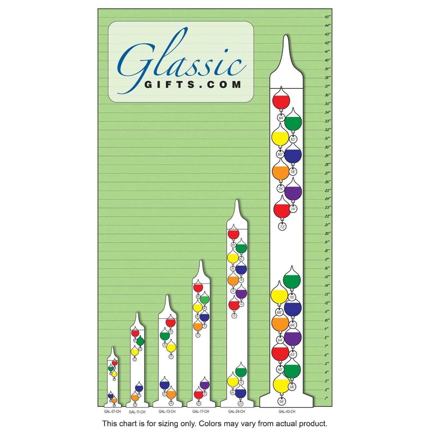 Glassic Gifts 7 inch Tall Galileo Thermometer - Image 4