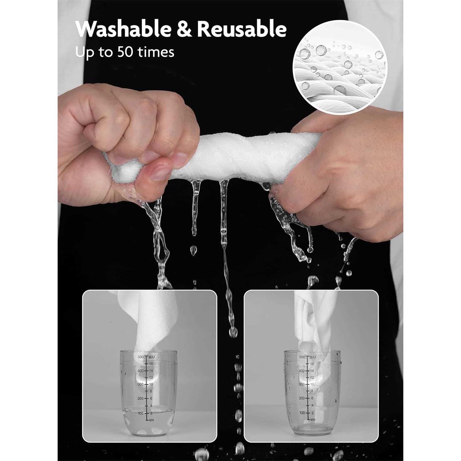 Fantasticlean Microfiber Cleaning Cloth Roll -75 Pack Tear Away Towels - Image 2